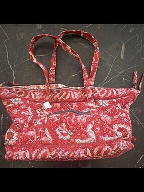 Stephanie Dawn Quilted Burnt Ruby Duffle Bag